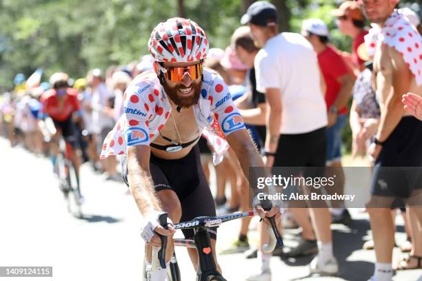 Simon Geschke of Germany and Team Cofidis Polka Dot Mountain Jersey during the 109th Tour de France 2022, Stage 14 a 192,5km stage from Saint-Etienne...