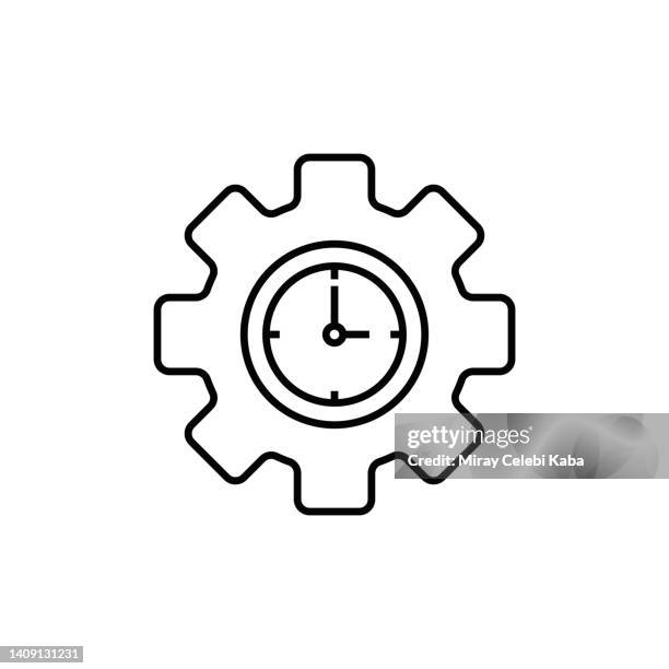 efficiency, time management line icon - multitasking icon stock illustrations