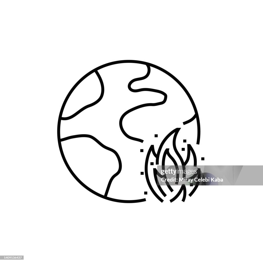 Global Warming line icon