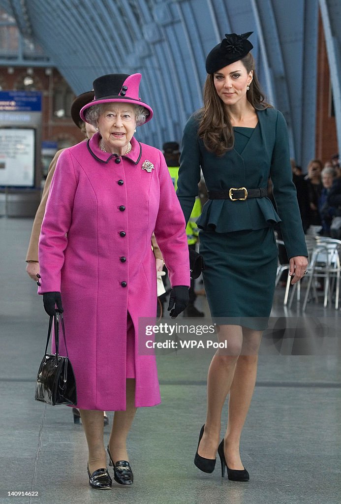 Queen Elizabeth II, Prince Philip, Duke Of Edinburgh And Catherine, Duchess Of Cambridge Visit Leicester
