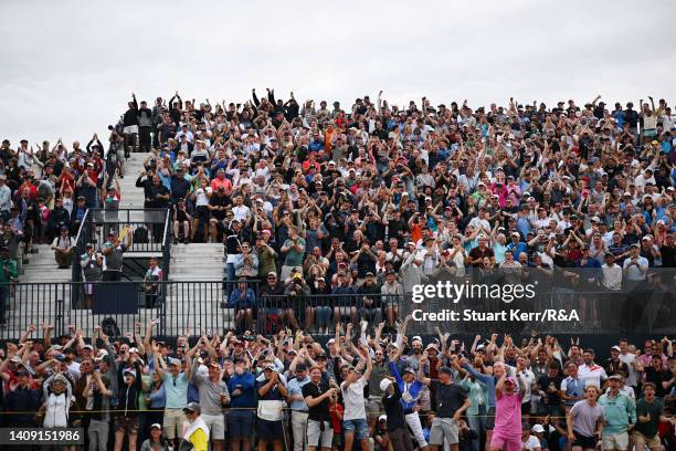 Crowds react to Rory McIlroy of Northern Ireland during Day Three of The 150th Open at St Andrews Old Course on July 16, 2022 in St Andrews, Scotland.