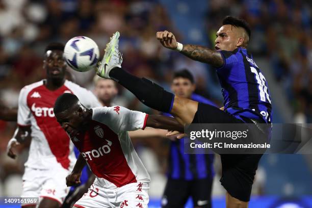 Lautaro Martinez of FC Internazionale in action at Stadio Paolo Mazza on July 16, 2022 in Ferrara, Italy.