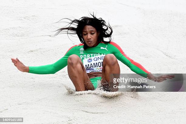 Patricia Mamona of Team Portugal competes in the Women’s Triple Jump qualification on day two of the World Athletics Championships Oregon22 at...