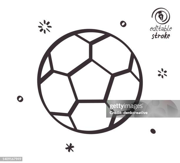playful line illustration for soccer community - soccer field outline stock illustrations