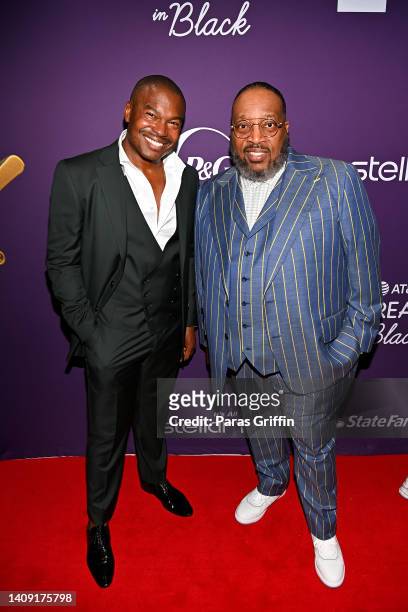 Chaz Lamar Shepherd and Marvin Sapp attend the 37th Annual Stellar Gospel Music Awards at Cobb Energy Performing Arts Centre on July 16, 2022 in...