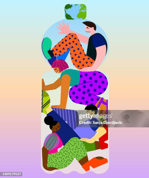 plastic bottle - plastic bottle cap stock illustrations