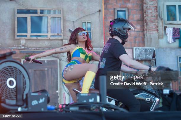 Anitta performs during Lollapalooza Paris Festival at Hippodrome de Longchamp on July 16, 2022 in Paris, France.