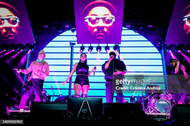 Taboo, J. Rey Soul, will.i.am and apl.de.ap of Black Eyed Peas perform during Morriña Fest 2022, Day 2 on July 16, 2022 in A Coruna, Spain.