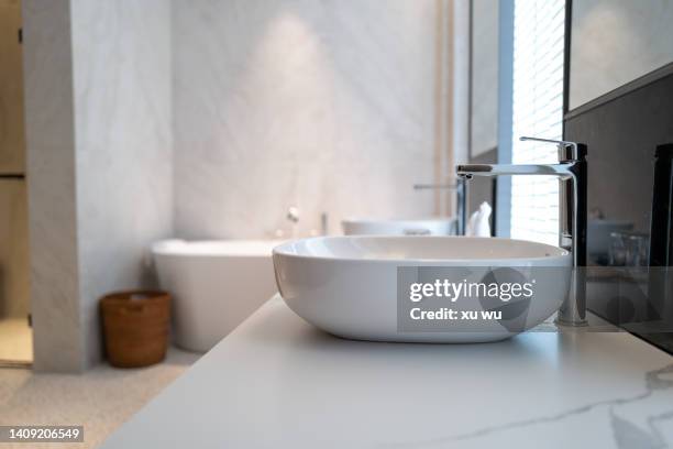 indoor bathroom wash hands - deko bad stock-fotos und bilder