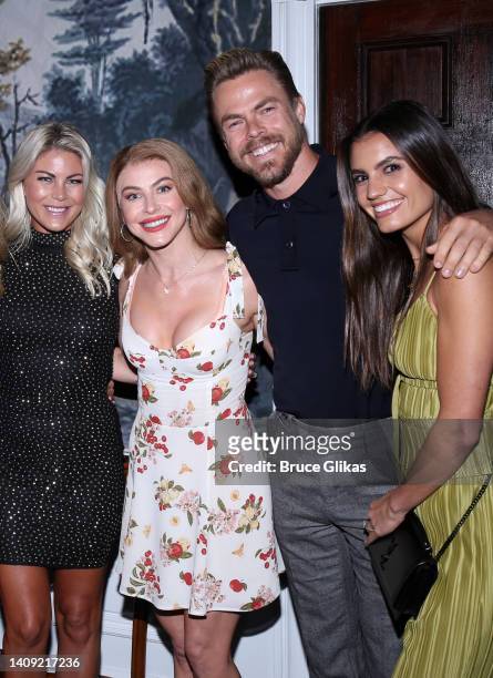 Marabeth Hough, Julianne Hough, Derek Hough and Hayley Erbert pose backstage at the hit play "POTUS: Or, Behind Every Great Dumbass are Seven Women...