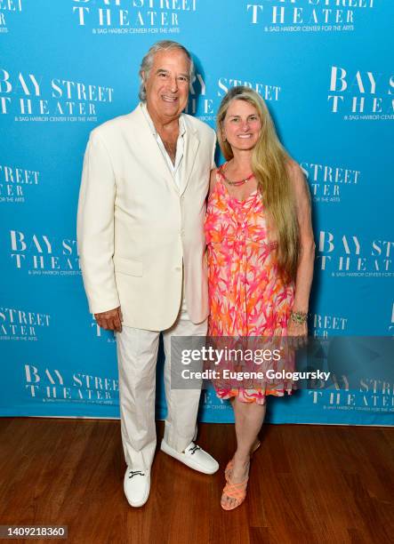 Bonnie Comley and Stewart F. Lane attend the Bay Street Theater Honors Mercedes Ruehl & Harris Yulin on July 16, 2022 in East Hampton, New York.