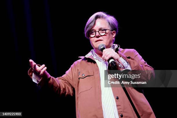 Rosie O'Donnell performs onstage during FRIENDLY HOUSE LA Comedy Benefit, hosted by Rosie O'Donnell, at The Fonda Theatre on July 16, 2022 in Los...