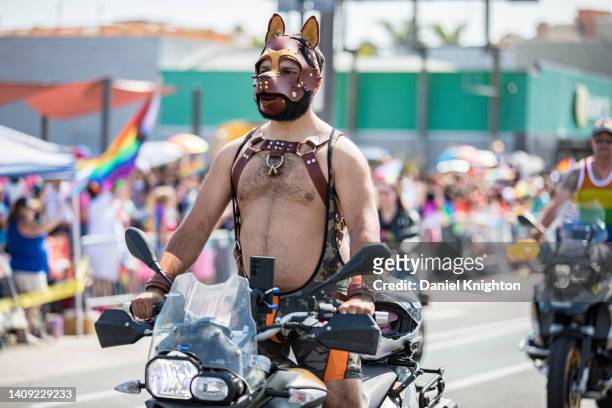 Participants on motorcycles lead off the 2022 San Diego Pride Parade on July 16, 2022 in San Diego, California.