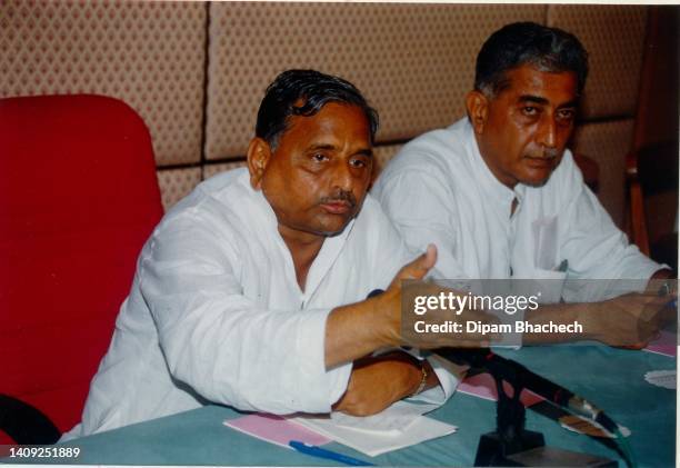 Mulayam Singh Yadav, Ex Chief Minister of UP, at Ahmedabad Gujarat India on 6th July 1999.