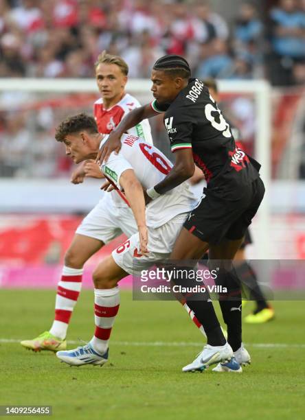 Emil Roback of AC Milan in action during the pre-season friendly match between 1. FC Köln and AC Milan on July 16, 2022 in Cologne, Germany.