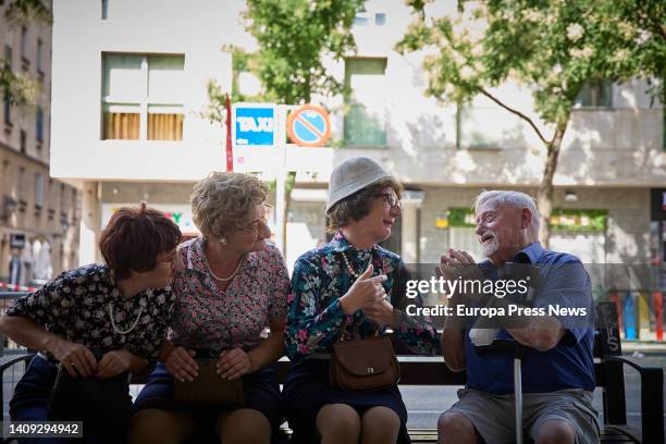 Comedians perform during the celebration of a Family Solidarity Day to raise funds for Ukraine, in Fuencarral street, on 17 July, 2022 in Madrid,...