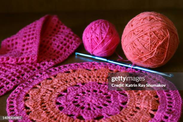 your summer crochet projects - mandala magic - craft supplies stock pictures, royalty-free photos & images