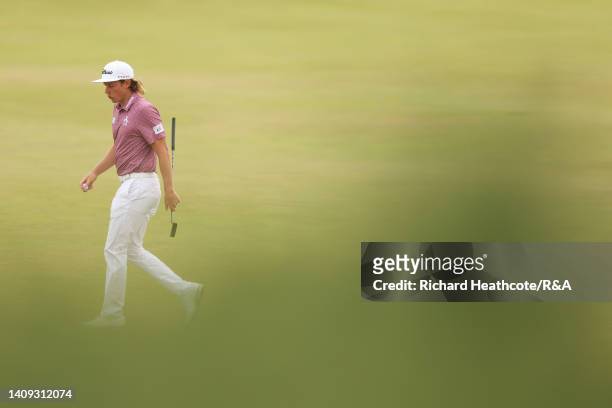 Cameron Smith of Australia acknowledges walks after a birdie on the 5th hole during Day Four of The 150th Open at St Andrews Old Course on July 17,...