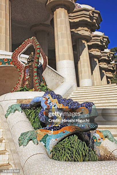spain, barcelona - park guell stock pictures, royalty-free photos & images