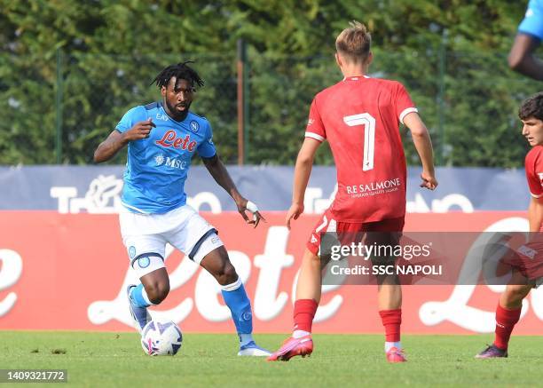 Zambo Anguissa of Napoli on July 17, 2022 in Dimaro, Italy.