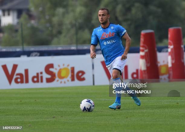 Stanislav Lobotka of Napoli on July 17, 2022 in Dimaro, Italy.