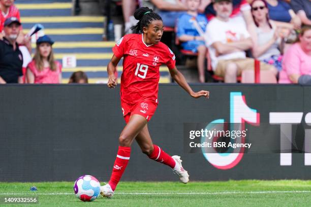 Eseosa Aigbogun of Switzerland during the Group C - UEFA Women's EURO 2022 match between Switzerland and Netherlands at Bramall Lane on July 17, 2022...