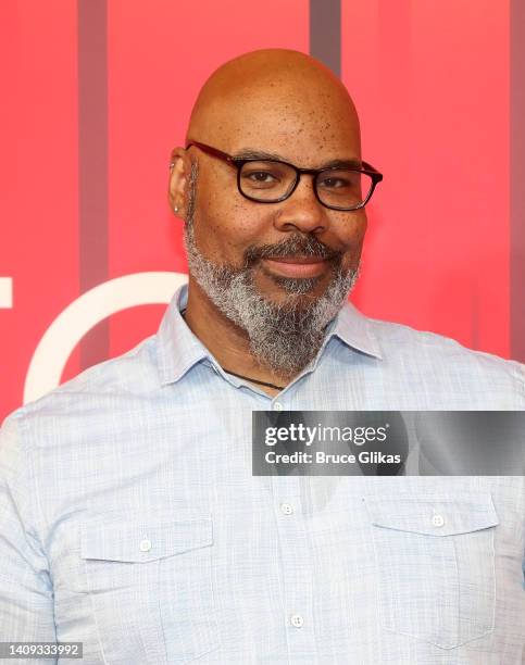 James Monroe Iglehart poses at the opening night of "Into The Woods" on Broadway at The St. James Theatre on July 10, 2022 in New York City.