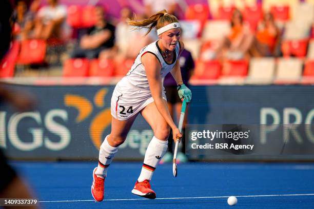 Pia Maertens of Germany during the FIH Hockey Women's World Cup 2022 3rd - 4th Place match between Australia and Germany at the Estadi Olímpic de...