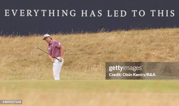 Cameron Smith of Australia on the 8th green on Day Four of The 150th Open at St Andrews Old Course on July 17, 2022 in St Andrews, Scotland.