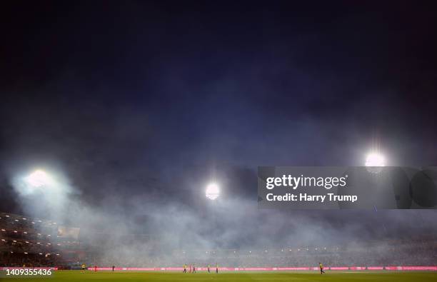 General view of play during the Vitality Blast Final match between Lancashire Lightning and Hampshire Hawks at Edgbaston on July 16, 2022 in...