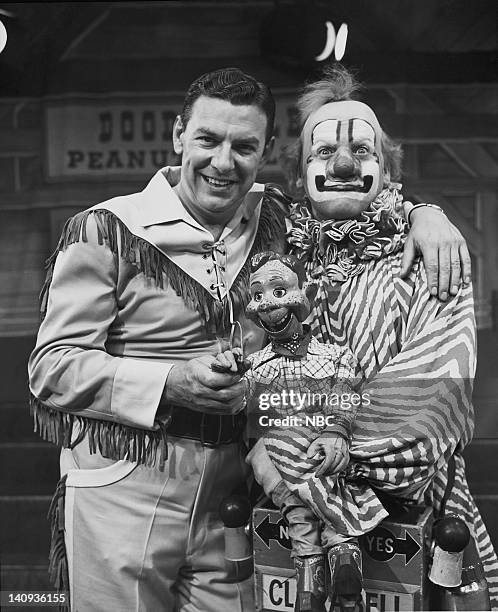 Pictured: Bob Smith as Buffalo Bob Smith, Howdy Doody, Lew Anderson as Clarabell the Clown -- Photo by: NBCU Photo Bank