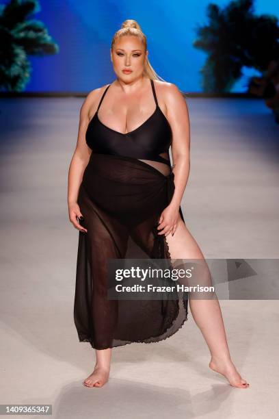 Hayley Hasselhoff walks the runway for Cupshe Fashion Show during Paraiso Miami Beach Beach Resort 2023 at The Paraiso Tent on July 17, 2022 in Miami...