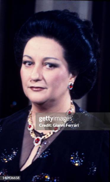 Close up of the opera singer Montserrat Caballe Barcelona, Spain.