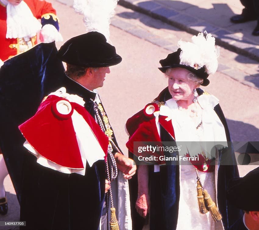The Spanish King And The Queen Mother Elizabeth Bowes-lyon