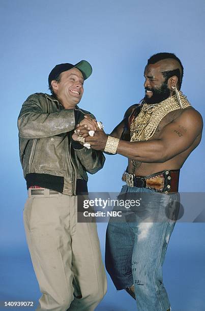 Pictured: Dwight Schultz as Capt. H.M. "Howling Mad" Murdock, Mr. T as Sgt. Bosco "B.A." Baracus -- Photo by: Gary Null/NBCU Photo Bank