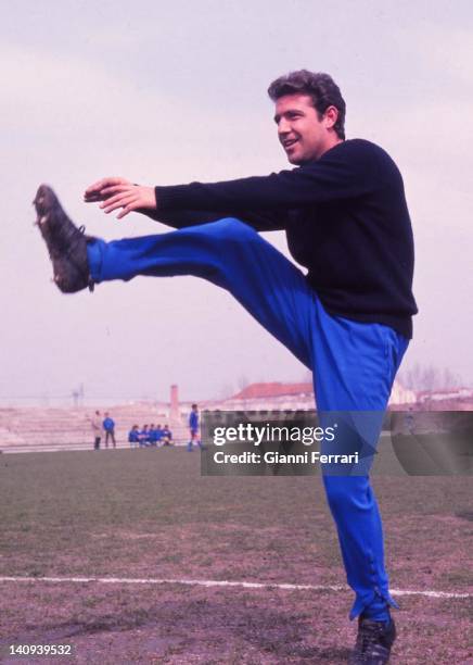 The Spanish soccer player of Real Madrid Ramon Grosso training in the stadium Santiago Bernabeu Madrid, Spain.