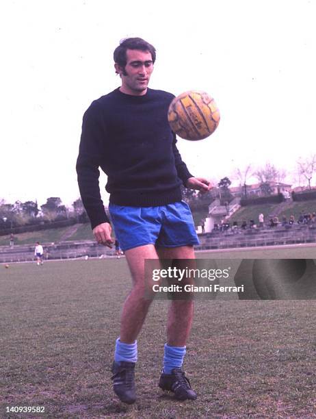 The Spanish soccer player of Real Madrid Jose Martinez Pirri training in the stadium Santiago Bernabeu' Madrid, Spain.