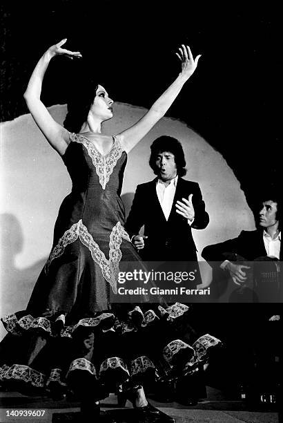 The flamenco dancer Sara Lezana, 1977 Madrid, Spain.