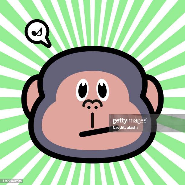 ilustrações, clipart, desenhos animados e ícones de design de personagem bonito do gorila ou macaco - monkey emoji