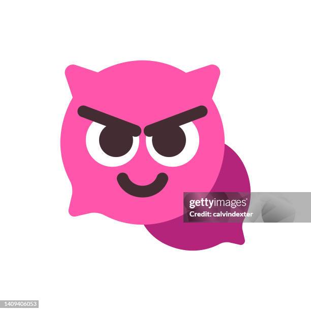 emoticon on speech or thought bubbles - sweating face stock illustrations
