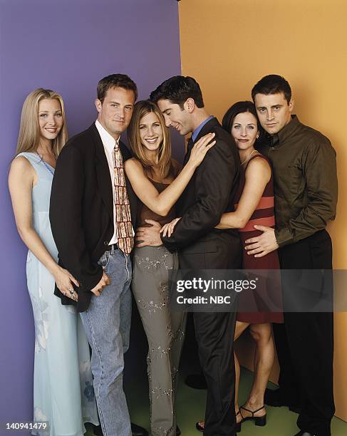 Lisa Kudrow as Phoebe Buffay, Matthew Perry as Chandler Bing, Jennifer Aniston as Rachel Green, David Schwimmer as Ross Geller, Courteney Cox as...