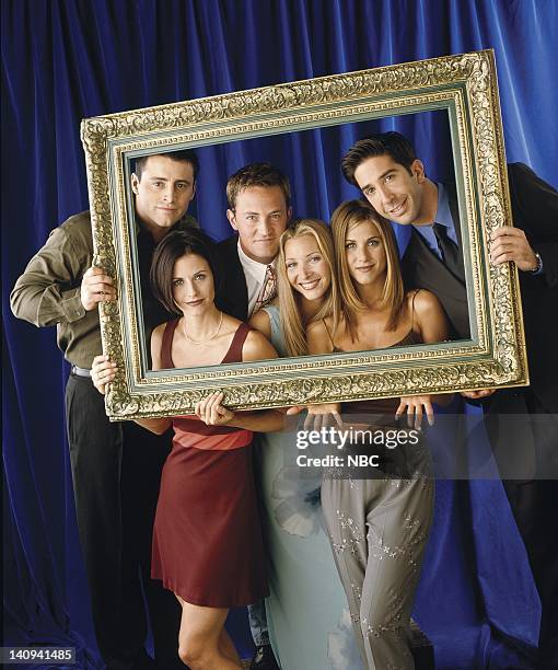 Matt Le Blank as Joey Tribbiani, Courteney Cox as Monica Geller, Matthew Perry as Chandler Bing, Lisa Kudrow as Phoebe Buffay, Jennifer Aniston as...