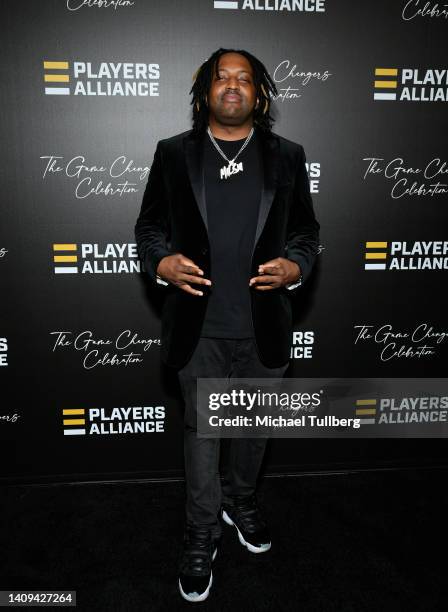 Mal-Ski attends the Players Alliance's "Game Changers Celebration" black carpet event at The GRAMMY Museum on July 17, 2022 in Los Angeles,...