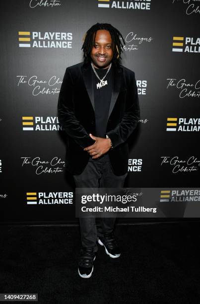 Mal-Ski attends the Players Alliance's "Game Changers Celebration" black carpet event at The GRAMMY Museum on July 17, 2022 in Los Angeles,...