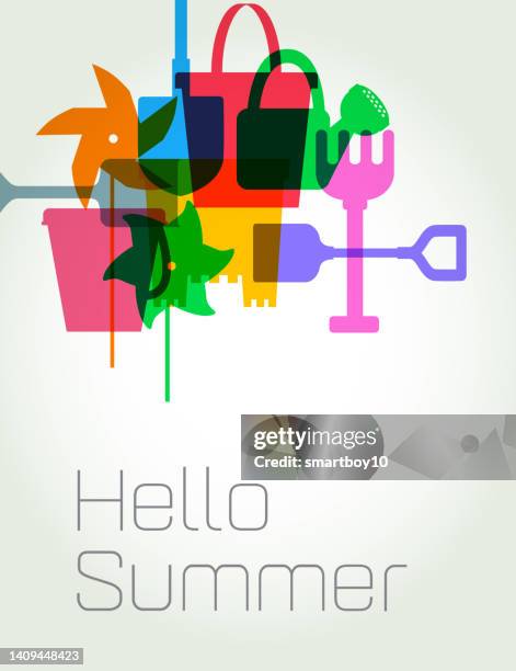 hallo sommer - windrad stock-grafiken, -clipart, -cartoons und -symbole