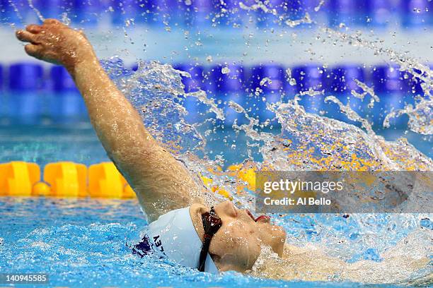 Lyndon Longhorne of Wear Valley SC competes in the Men’s MC 150m Individual Medley Final during day six of the British Gas Swimming Championships at...