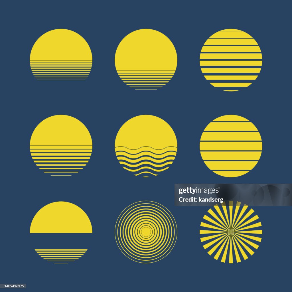 Solr Shape Sun Shapes Vector Set High-Res Vector Graphic - Getty Images