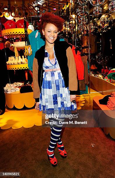 Gemma Cairney attends the launch of Swedish fashion brand Monki's new Carnaby Street flagship store on March 8, 2012 in London, England.