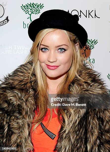 Laura Whitmore attends the launch of Swedish fashion brand Monki's new Carnaby Street flagship store on March 8, 2012 in London, England.