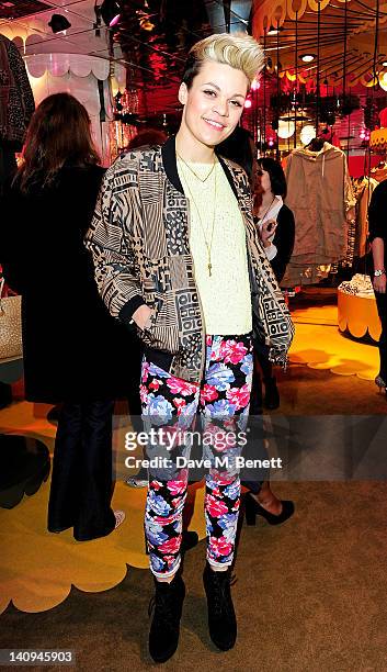 Georgie Okell attends the launch of Swedish fashion brand Monki's new Carnaby Street flagship store on March 8, 2012 in London, England.